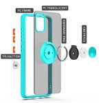 Wholesale Tuff Slim Armor Hybrid Ring Stand Case for Motorola Moto G8 (Light Blue)